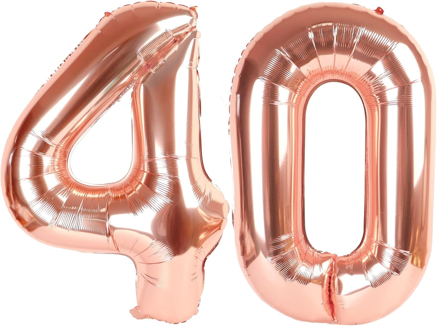 Rose Gold Number 40 Balloon - 40-Inch 40th Birthday Decoration for Men & Women | Elegant Party Supplies