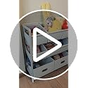 Kids Toy Storage Organizer with 9 Bins Montessori Toddler Bookshelf White