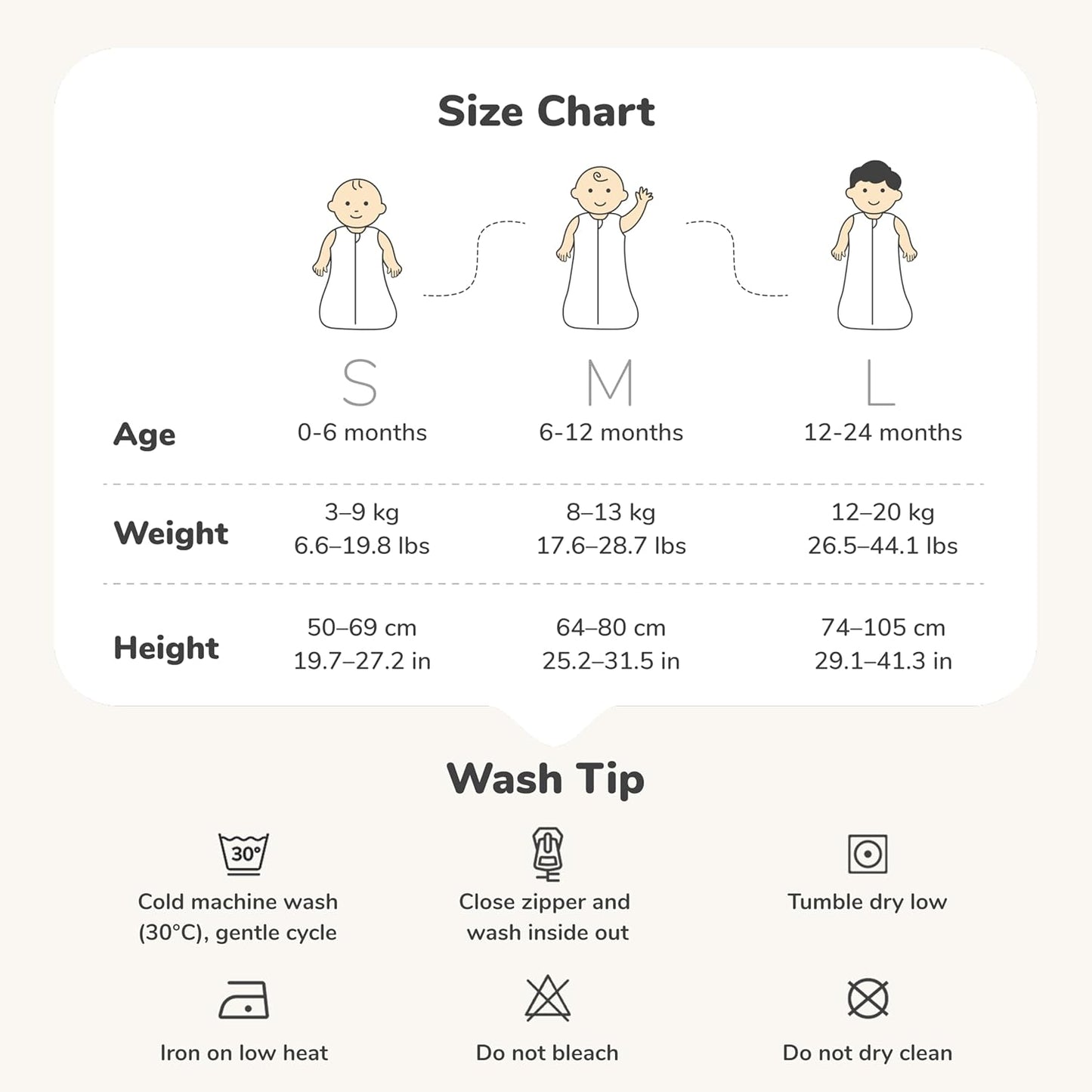 Momcozy Baby Sleep Sack - 1.5 TOG Wearable Blanket with Plush Filling & Two-Way Zipper | Small Giraffe