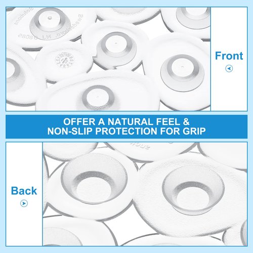 Riakrum 12 Counts Pebble Bath Treads Non Slip Bathtub Stickers with Suction Cups Pebble Non Slip Mat for Smooth Surface Shower Floor Mat, Provides Traction Machine Washable(Transparent)