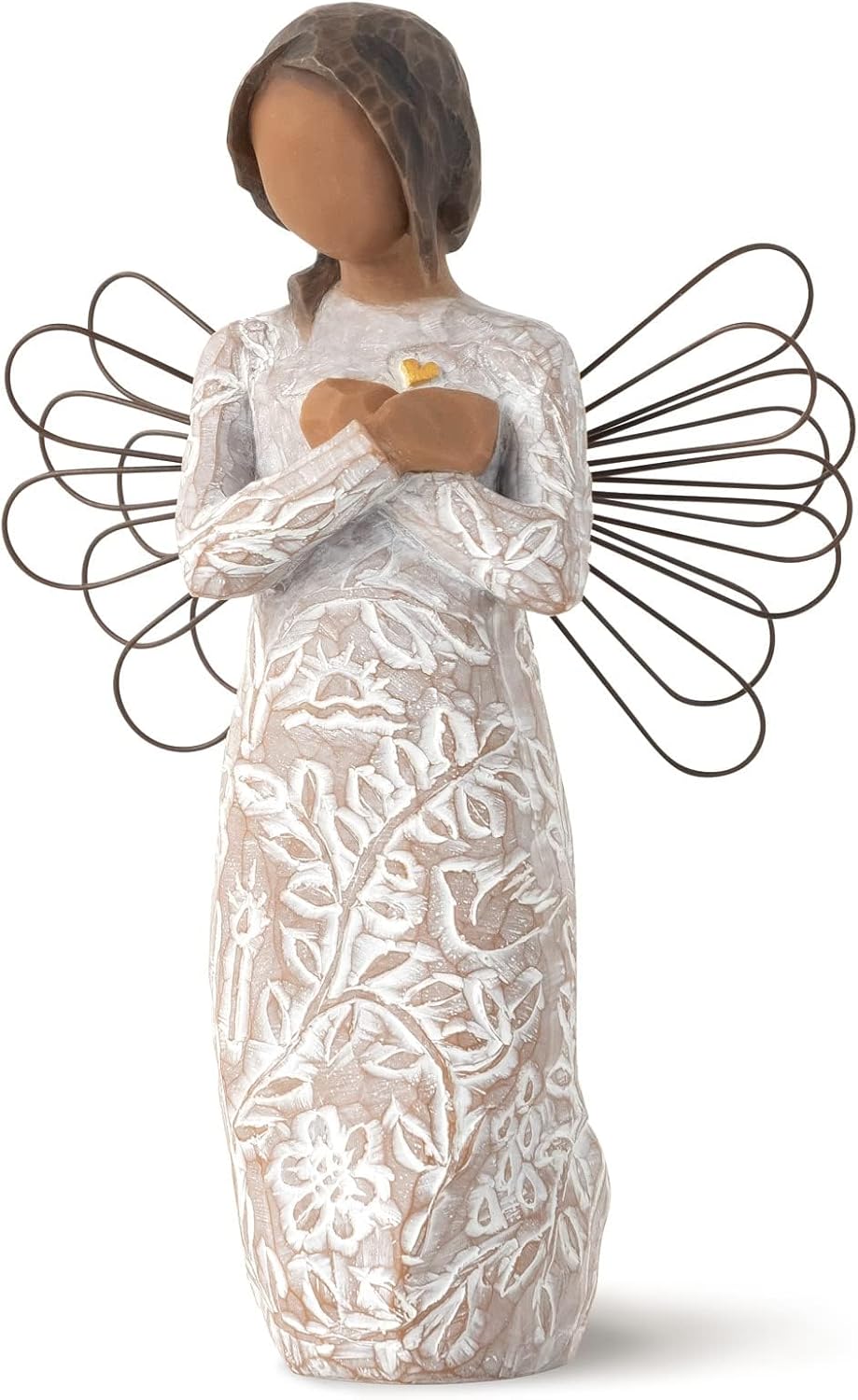 Willow Tree Remembrance Angel - Darker Skin Tone, Hand-Painted Figure for Sympathy & Support
