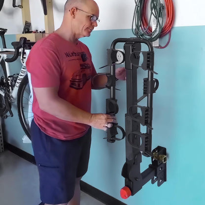 BougeRV Hitch Wall Mount | 2" Receiver | Max 300LBS Capacity | Bike & Cargo Rack Storage Solution