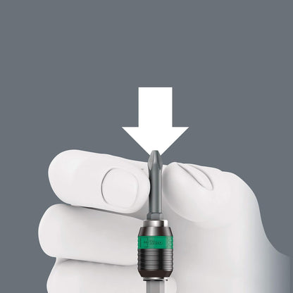 WERA - 1/4" Ratchet Bit-Holding Screwdriver | 123.5 mm Length for Precision Fastening