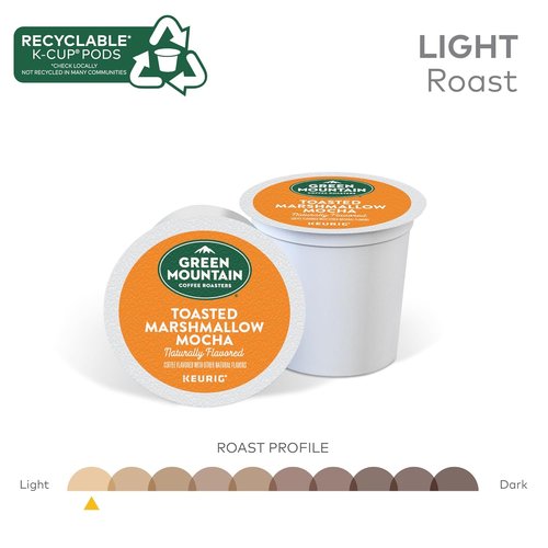 Green Mountain Coffee Roasters Toasted Marshmallow Mocha K-Cup Pods | Light Roast Coffee, 96 Count