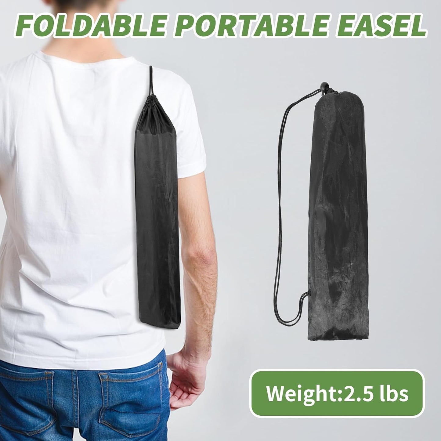 PUJIANG 63" Metal Easel Stand - 3 Pack Display for Pictures, Signs & Art | Includes Carrying Bag