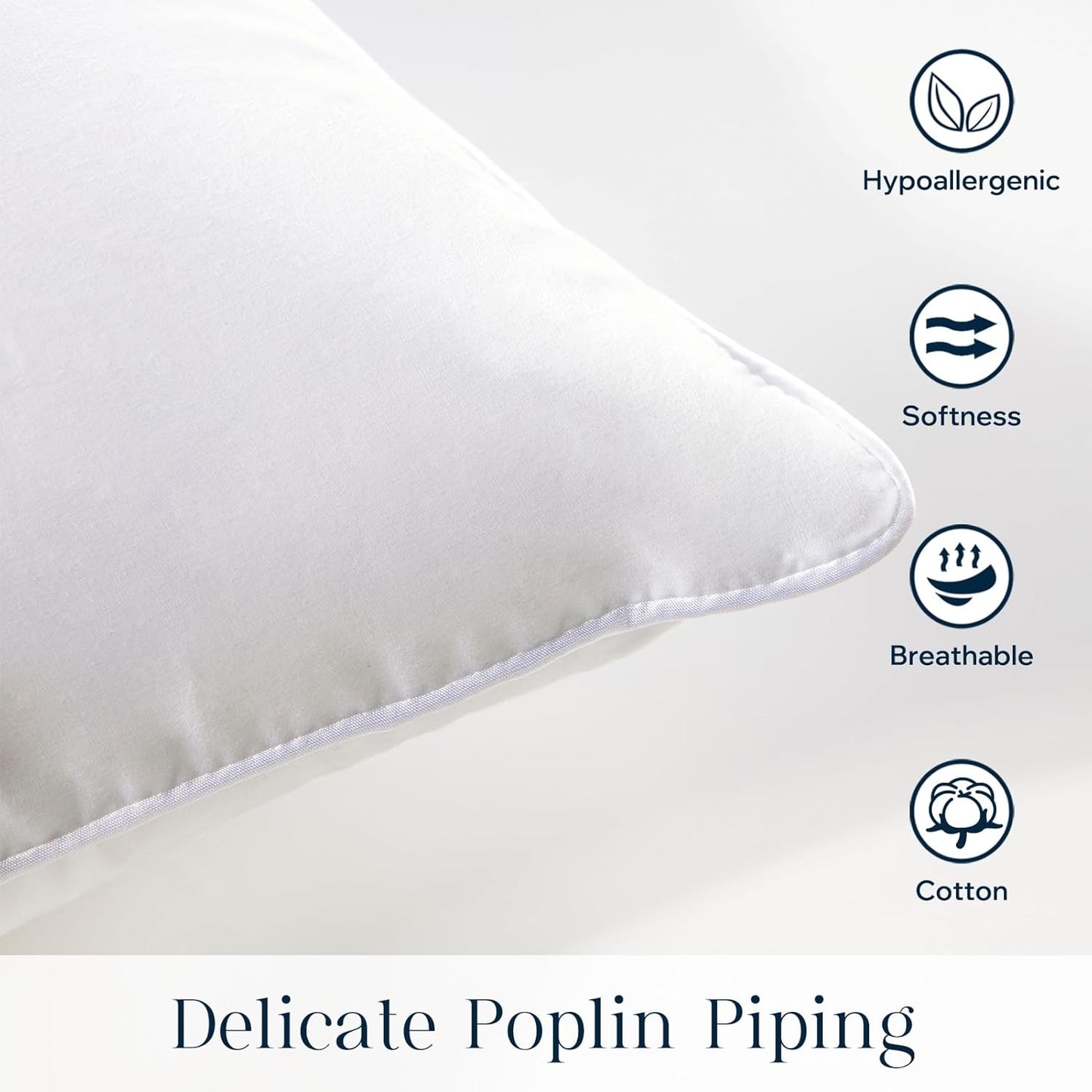 Phantoscope 18x18 Pillow Insert - Premium 100% Cotton Throw Pillow Stuffer - 18 Inch Microfiber Cushion, 1 Count