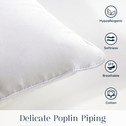 Phantoscope 18x18 Pillow Insert - Premium 100% Cotton Throw Pillow Stuffer - 18 Inch Microfiber Cushion, 1 Count