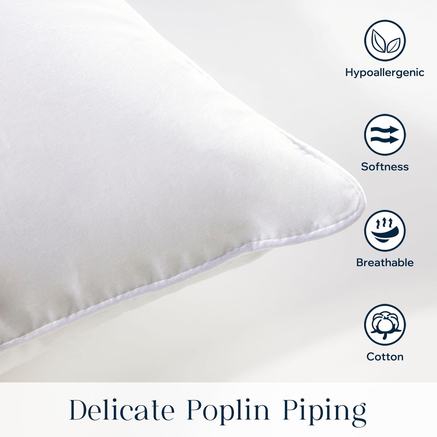 Phantoscope 18x18 Pillow Insert - Throw Pillow Insert with 100% Cotton Cover - 18 Inch Square Form Microfiber Pillow Sham Stuffer - Couch Cushion Pillows, 1 Count (Pack of 1)