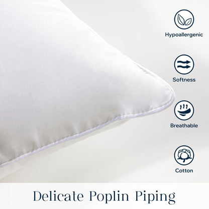 Phantoscope 18x18 Pillow Insert - Throw Pillow Insert with 100% Cotton Cover - 18 Inch Square Form Microfiber Pillow Sham Stuffer - Couch Cushion Pillows, 1 Count (Pack of 1)