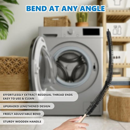 Full-Bristle Dryer Vent Cleaner Brush - Flexible 27.95-Inch Lint Removal Tool for Deep Cleaning & Efficiency
