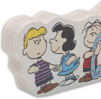 Open Road Brands Peanuts Gang Shelf Sitter Decor - Charming Wood Block Tabletop Decoration with Charlie Brown, Snoopy & Friends