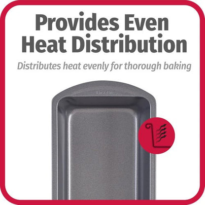 GoodCook Nonstick Loaf Pan - Heavy-Duty Steel Bakeware with Easy-Clean Coating | 8 x 4-Inch, Gray