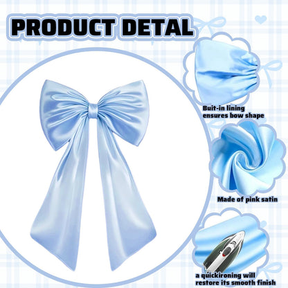 Skiennix Large Blue Bow Decor - Stunning Birthday Party Backdrop & Wall Decorations for Weddings, Showers
