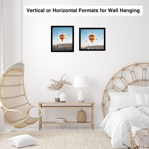 JCJMY 10x12 Picture Frame Black for Wall Hanging, Wall Mounting Horizontally or Vertically, 10 x 12 Wall Gallery Poster Photo Frame with Shatter Resistant Plexiglass, Black