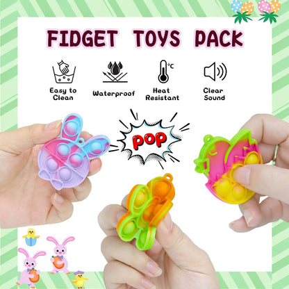 Skiennix 84Pcs Easter Party Favors - Fun Egg Fillers & Fidget Toys for Kids | Perfect for Goodie Bags