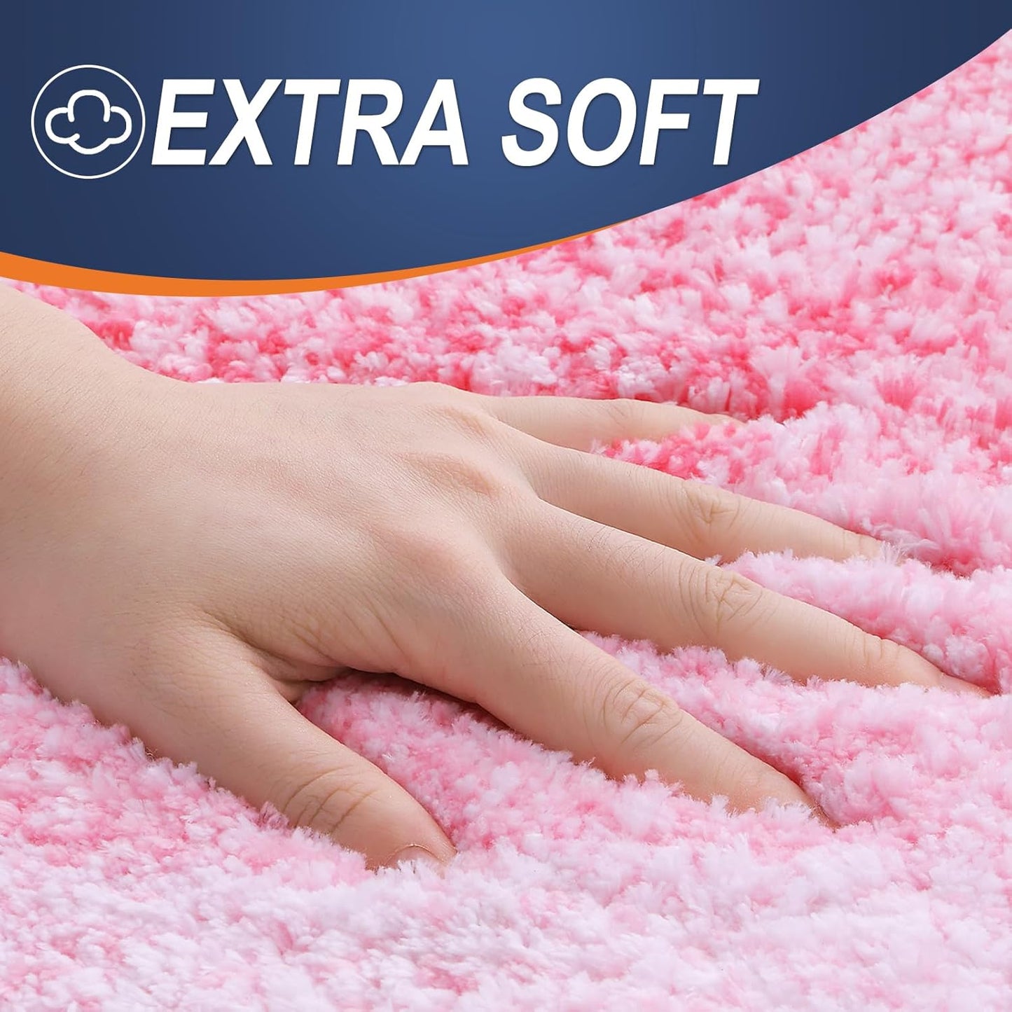 OLANLY Bathroom Runner Rug - Extra Soft Microfiber Mat | Quick Dry & Washable 47x24, Pink