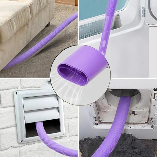 JEDELEOS Dryer Vent Lint Hose - Flexible Lint Removal Tool for Dyson V15, V12, V11, V10, V8, V7 | Purple
