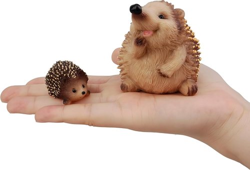 Gemini&Genius Hedgehog Animal Toys - Jungle Family Figures for Kids Play | Perfect Cake Toppers & Party Favors