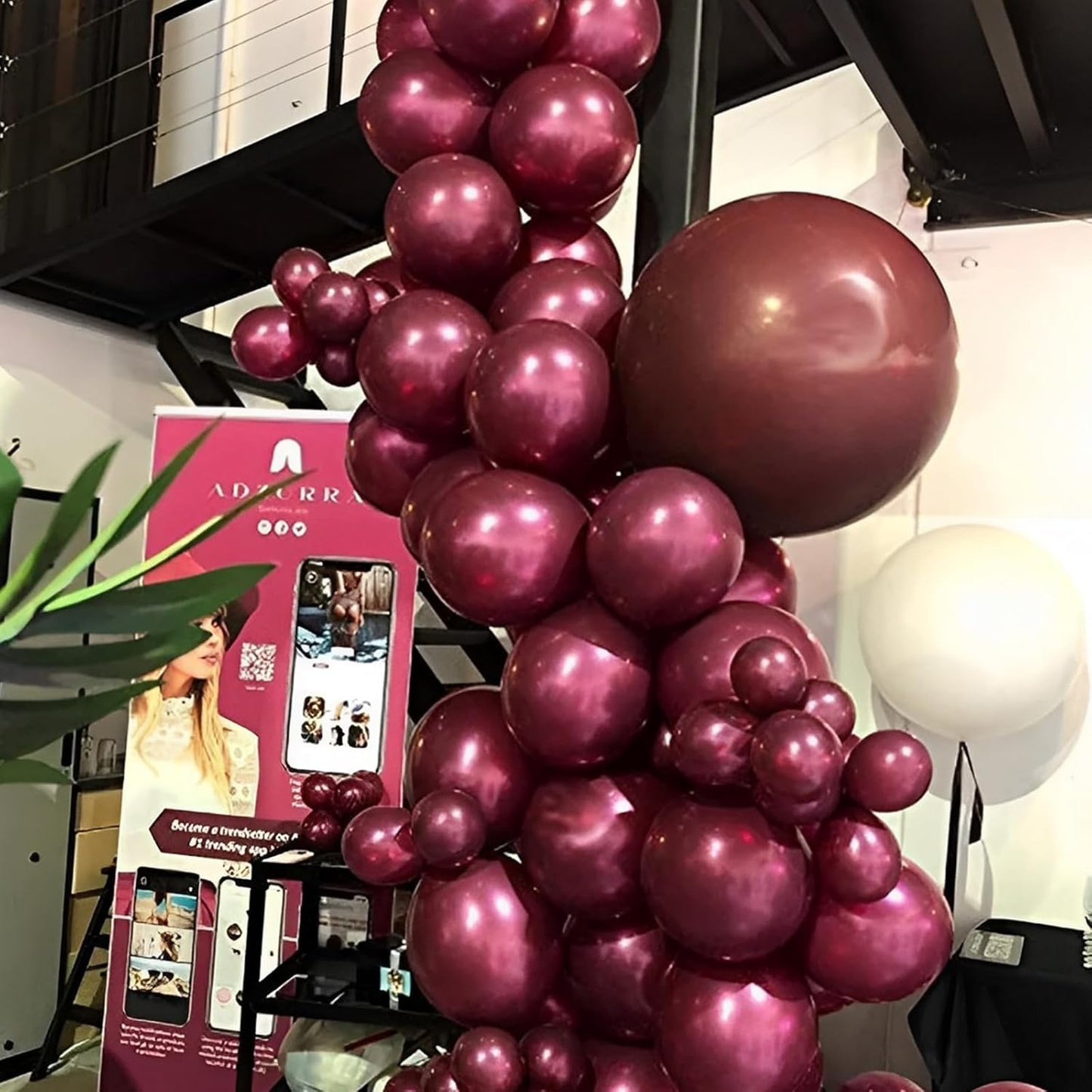 Voircoloria 105pcs Burgundy Balloons - 12 Inch Maroon Latex Balloons for Parties & Celebrations