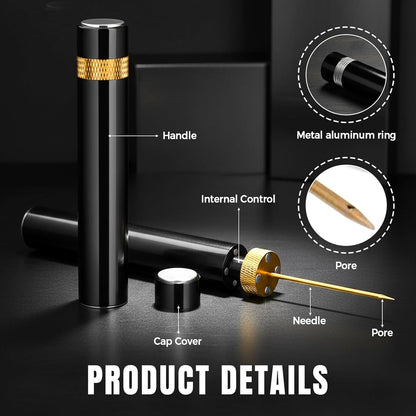 Portable Air Pressure Wine Opener, 2025 New Mini Travel Wine Bottle Opener, Magnetic Connection Port Wine Opener for Home Restaurant Party, 3-7 Compression Quick Open (Gold)