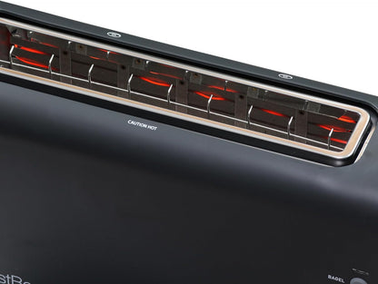 West Bend QuikServe Toaster - 2-Slice Wide-Slot Design with Bagel & Gluten-Free Settings | Fast Toasting, Black