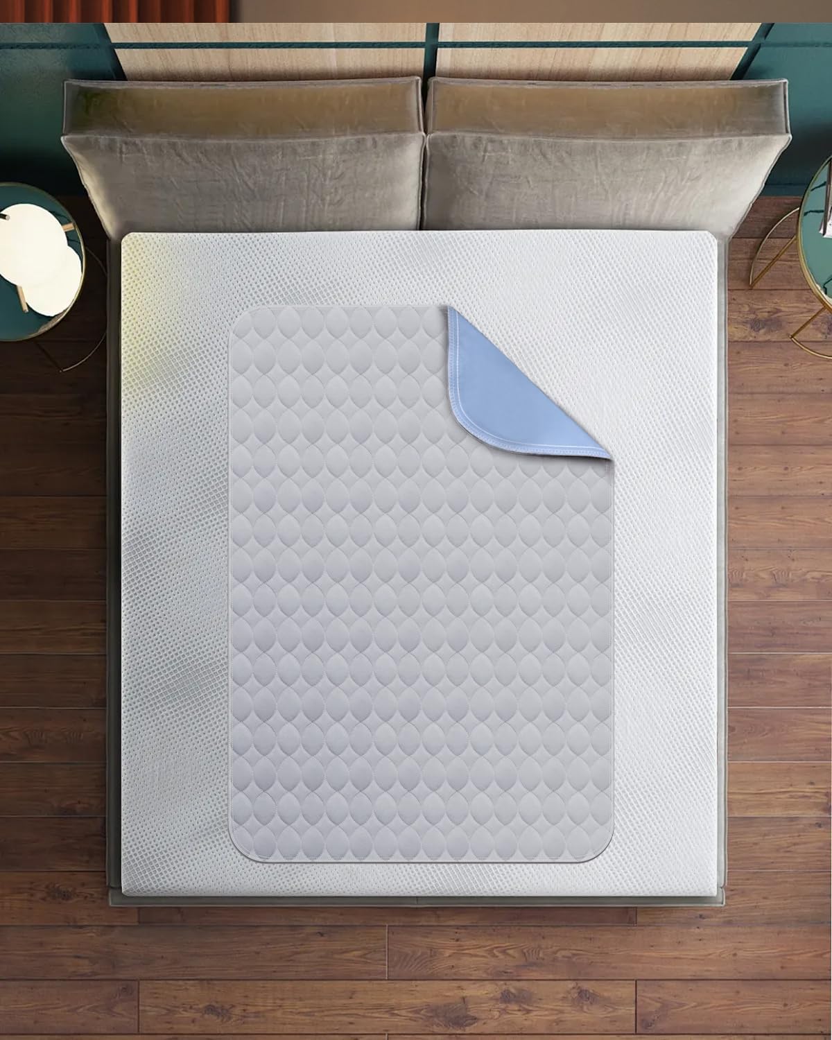 Regine Switzerland Washable Bed Pads - Waterproof Incontinence Underpads | 34" x 36", 4 Pack, Grey