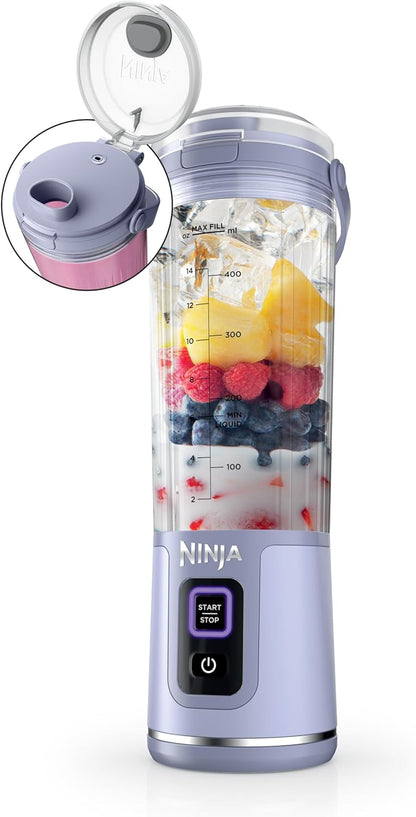 Ninja Blast Portable Blender - Cordless 18oz Personal Blender for Smoothies & Shakes | BPA-Free, USB-C Rechargeable, Lavender