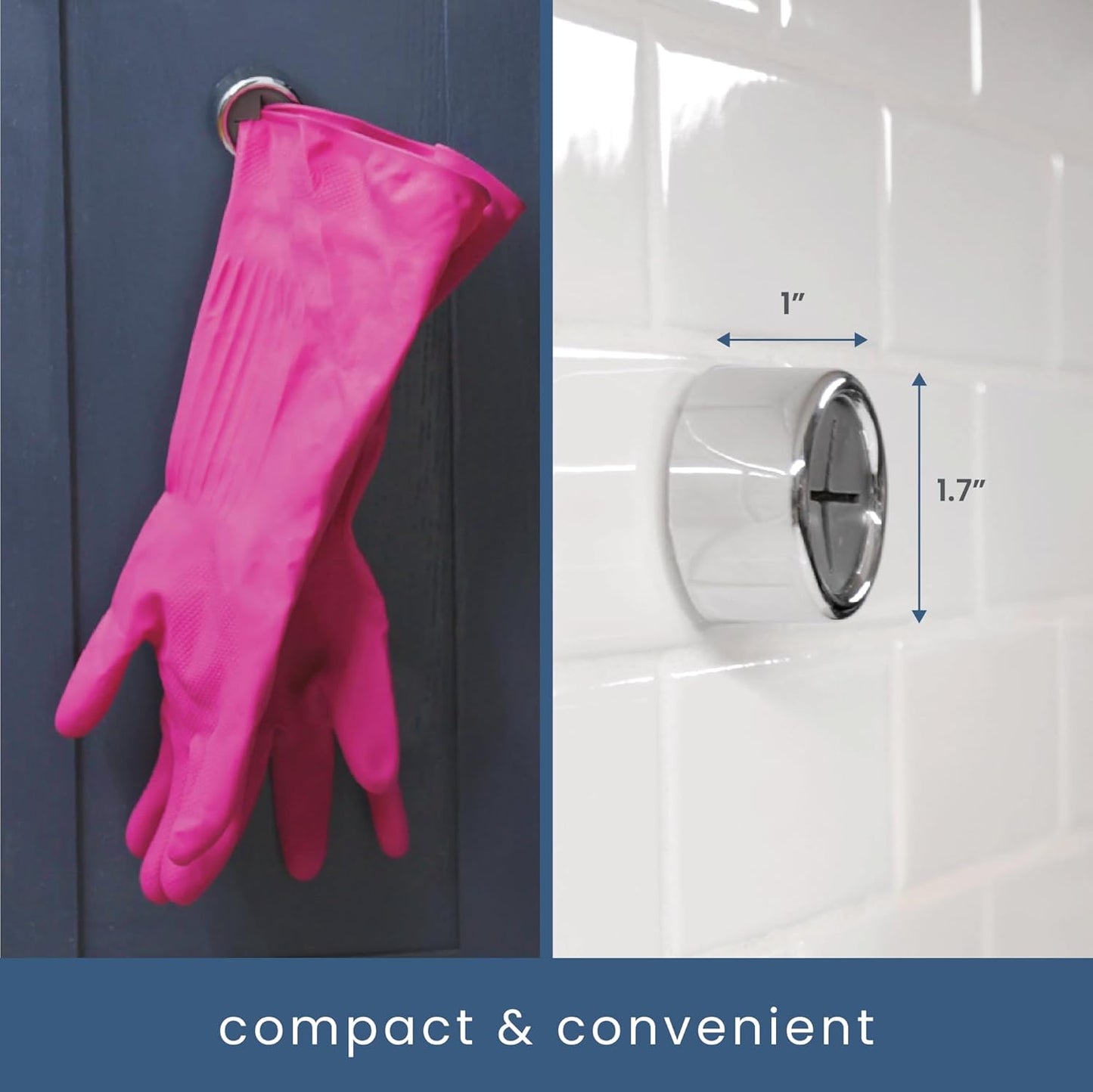 S&T INC. Round Adhesive Towel Hooks - Perfect for Kitchen, Hand & Dish Towels | Grey, 4 Pack