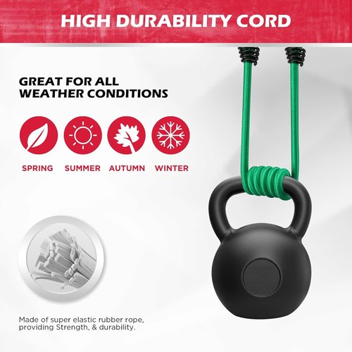 Bungee Cords | 24-Piece Heavy Duty Premium Assortment with Hooks - Ideal for Camping & Outdoor Use