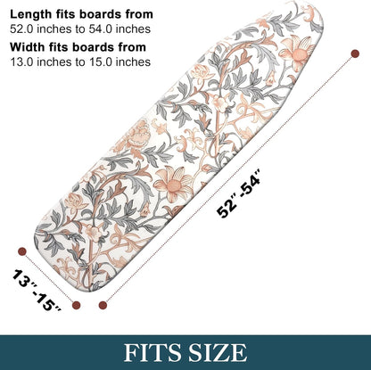 Veiox Thick Padded Ironing Board Cover - Extra Soft Heatproof Surface | Heavy-Duty Fabric, Fits Standard Sizes (15"X54")
