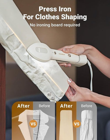 Jack & Rose Portable Travel Steamer for Clothes - Fast 15s Heat Up, 110-220V Compact Design