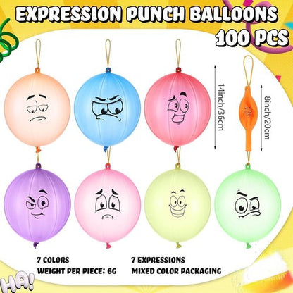 Hollowfly 100 Pack Heavy Duty Punch Balloons - Fun Party Favors for Birthdays & Carnivals