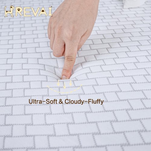 HREVAI Pack and Play Mattress,38"x26" High Resilience Dual Sided Memory Foam Pack N Play Mattress Pad for Baby,Mattress for Pack N Play with Breathable Removable Cover Non-Slip Bottom