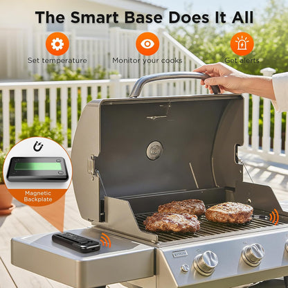 Newise Bluetooth Meat Thermometer - Smart App Control, 800FT Wireless Range & Rechargeable Probe | Ideal for BBQ & Grilling