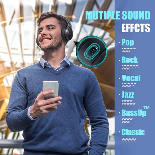 **BERIBES Bluetooth Headphones - Over-Ear Wireless Headset with 65H Playtime & HiFi Stereo Sound**