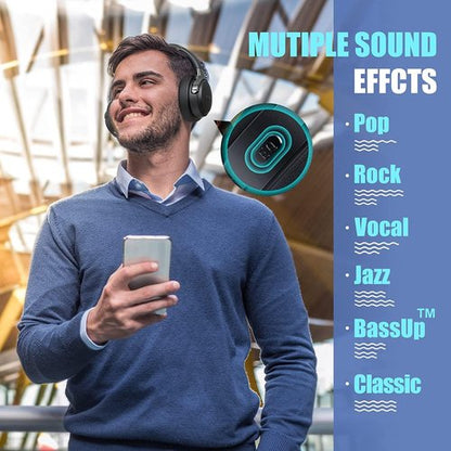 **BERIBES Bluetooth Headphones - Over-Ear Wireless Headset with 65H Playtime & HiFi Stereo Sound**