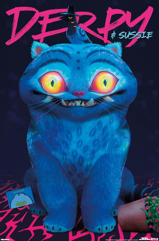Netflix KPop Demon Hunters Wall Poster - Derpy & Sussie Design, 34L x 22.4W, Unframed