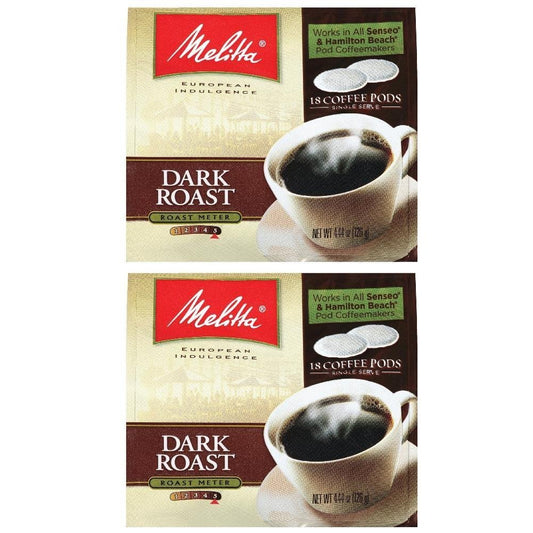 Melitta Dark Roast Soft Pod Pack 18 Count (Pack of 2)