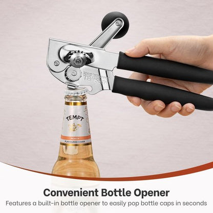 MARSWELL Heavy Duty Can Opener - Extra-Long Handles & Oversized Knob for Easy Cranking | Opens Large #10 Cans