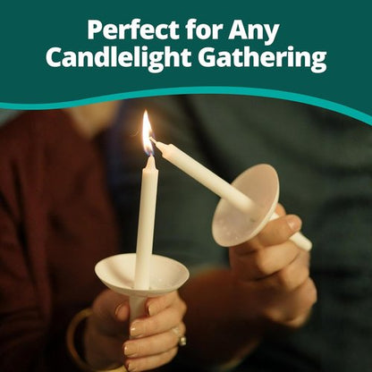 Concordia Supply Reusable Plastic Candle Holders - 50 Pcs. Ideal for Church Vigils & Christmas Eve