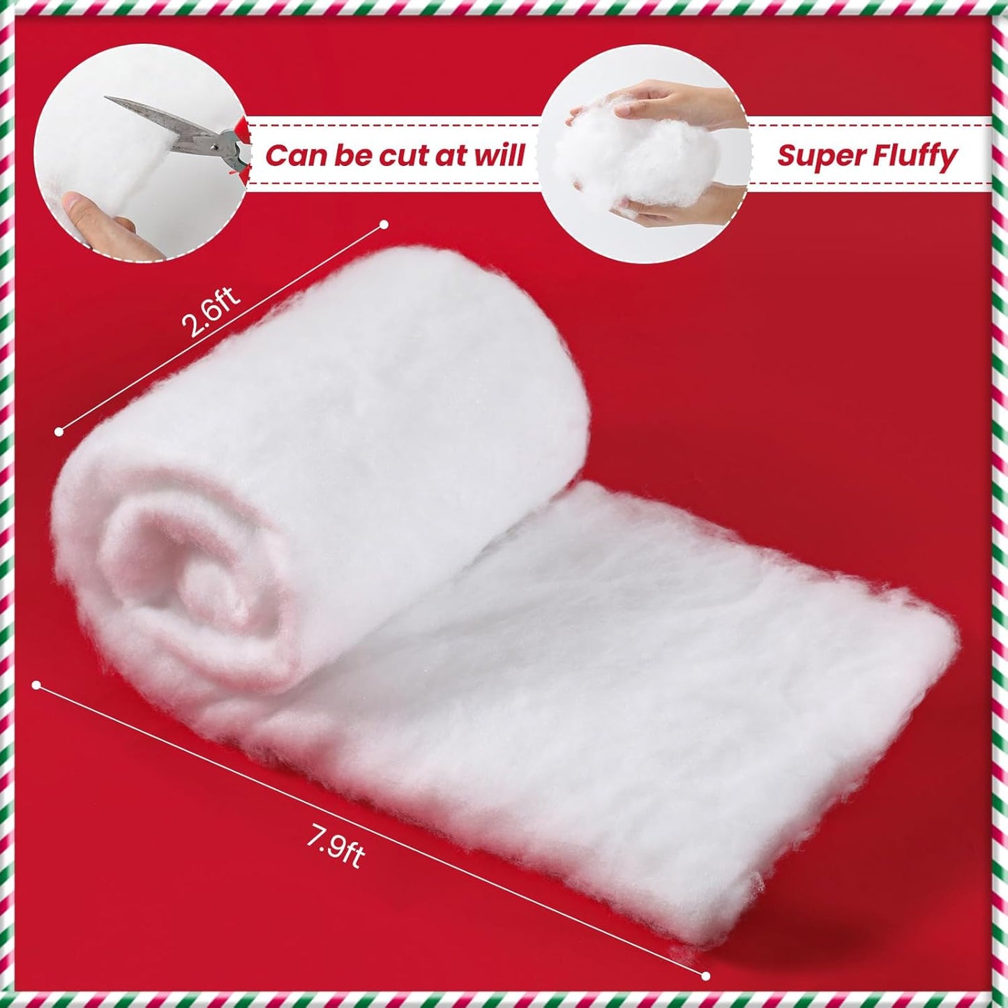 Vodiye Fluffy Fake Snow Blanket - Lifelike Artificial Snow for Christmas Decor | Soft & Thick Design