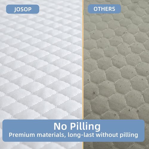 JOSOP Waterproof Mattress Protector - Queen Size Bamboo Viscose Cover | Breathable & Cooling Design