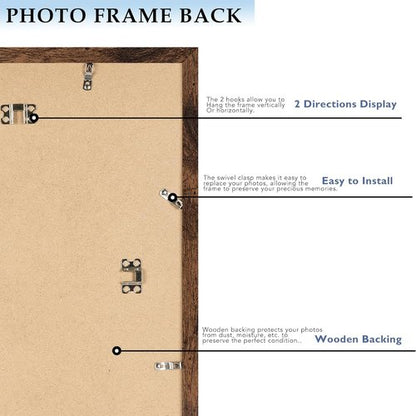Deep Brown 12x17 Picture Frame by [Brand Name] - Versatile Wall Hanging for Horizontal or Vertical Display
