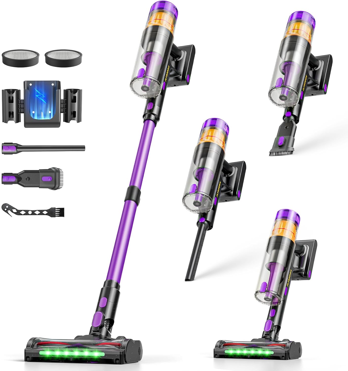 Skiennix Cordless Vacuum Cleaner - 650W 48KPa Lightweight Stick Vacuum with LED Display | Ideal for Pet Hair & Carpets