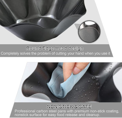 Skiennix Taco Shell Bowl Maker - 3 Pack Nonstick Carbon Steel Tortilla Molds | 8.4" Baking Pans for Tostadas