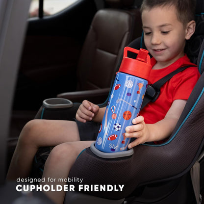 Simple Modern Kids Summit Water Bottle - Insulated 14oz Stainless Steel Tumbler with Straw Lid | Sweetheart Design