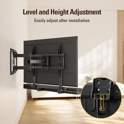 Mounting Dream Soundbar Mount - Heavy Duty Wall Bracket for Sound Bars Up to 26.5 LBS | Adjustable Height & No-Slip Base