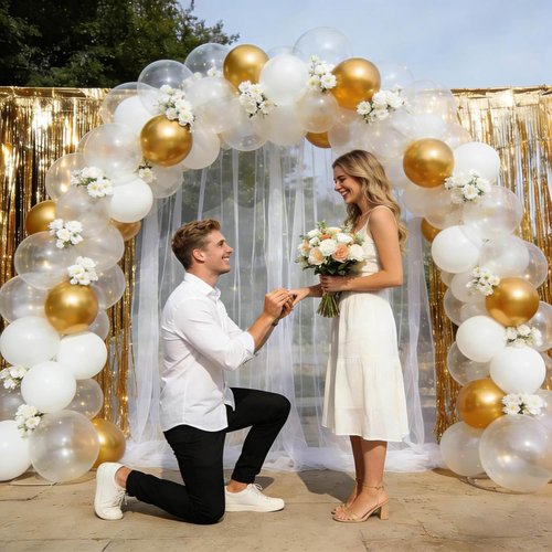 Clear Latex Balloons - 12 Inch Transparent Balloons for Birthday Party & Baby Shower | 110pcs with Ribbons
