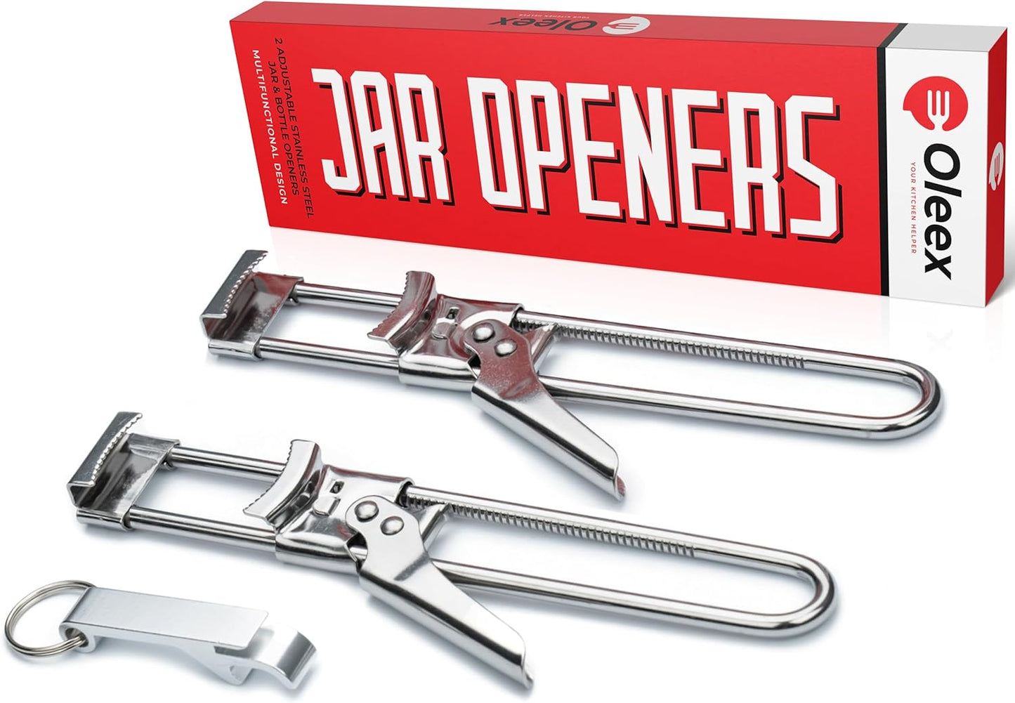 Oleex Jar Opener - Easy Grip Tool for Weak Hands | Keychain Bottle Cap Opener for Seniors & Kids