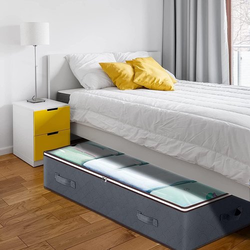 90L Under Bed Storage Containers by [Brand Name] - Clear Lids for Organizing Toys & Clothing | 2 Pack